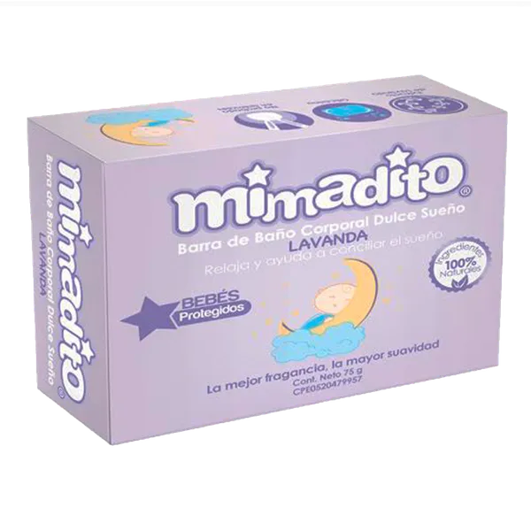 Jabón en Barra de Baño Corporal Mimadito Dulce Sueños Lavanda 75gr